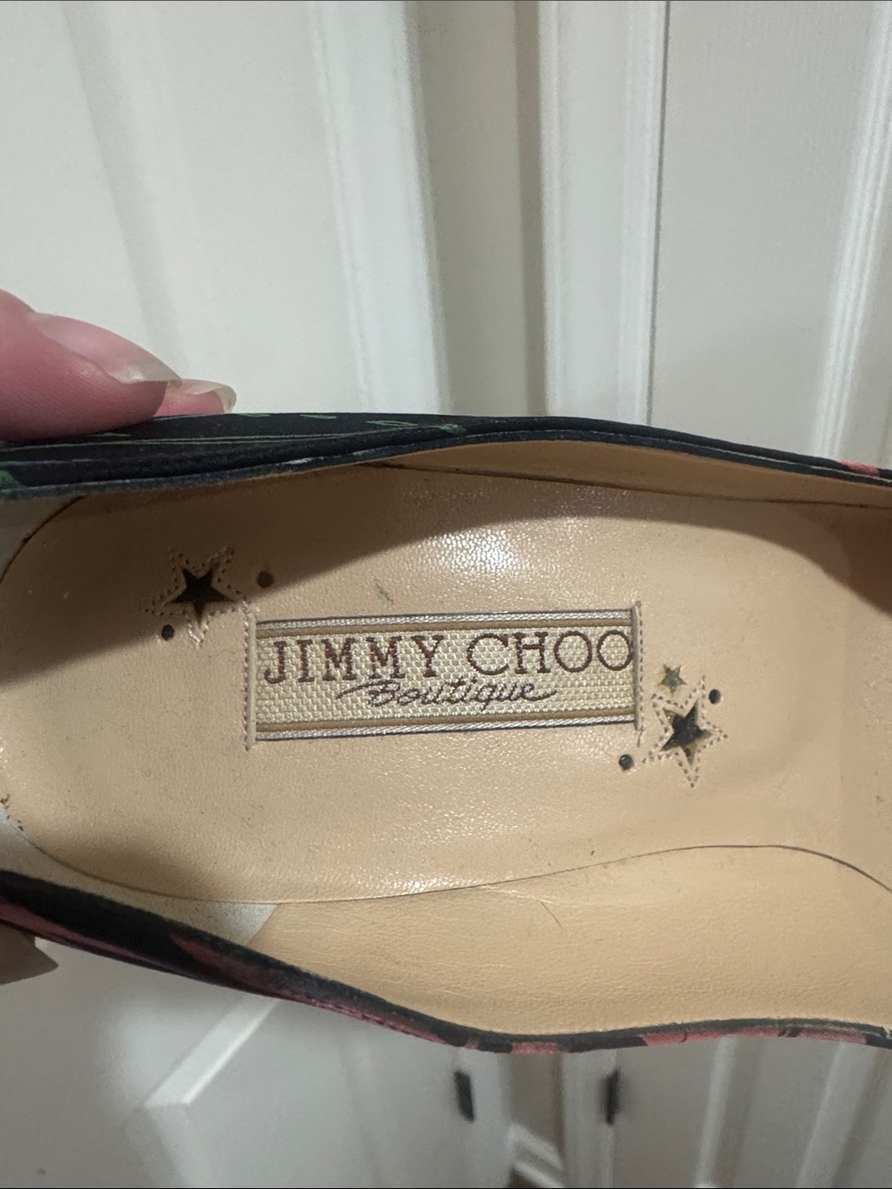 Jimmy Choo/Black Silk Floral Pointed-Toe Pumps/RARE! NEVER WORN! Size 6.5! NWOT! - Picture 13 of 16